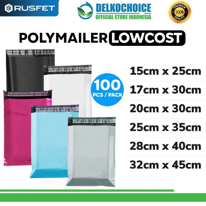 Jual Plastik Polymailer PACK LOW COST Amplop Polimailer Packing RUSFET