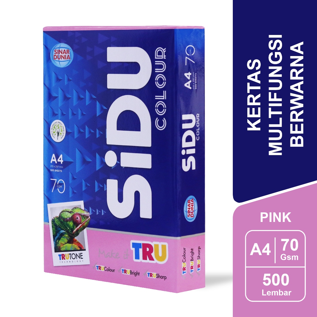 Jual SiDU Kertas Fotocopy Warna Pink 70 GSM A4 1 RIM SDU CLR 70 A4