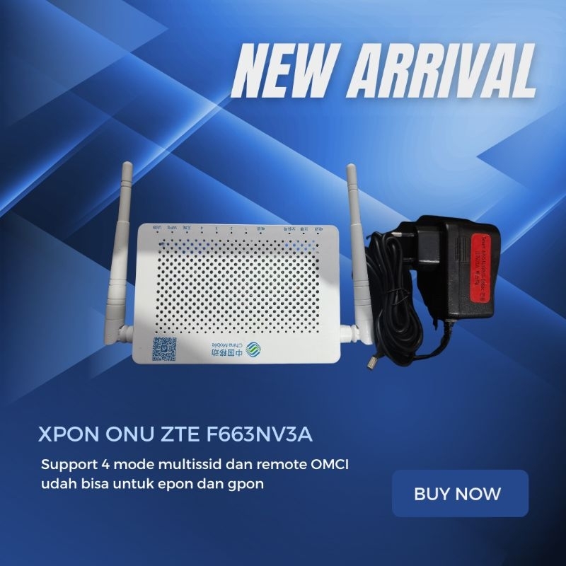 Jual ZTE F663NV3A XPON BISA EPON DAN GPON SUPPORT OMCI ZTE OLT INCLUDE