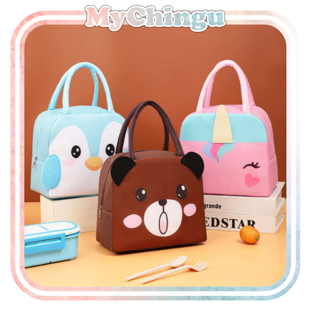 Jual Chingu PA008 Tas Bekal 3D Motif Cartoon Lucu Cute Lunch Cooler Bag