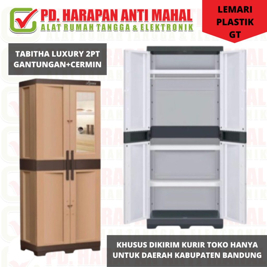 Jual Lemari Plastik Tabitha Luxury Pt Gantung Cermin Lemari Pakaian