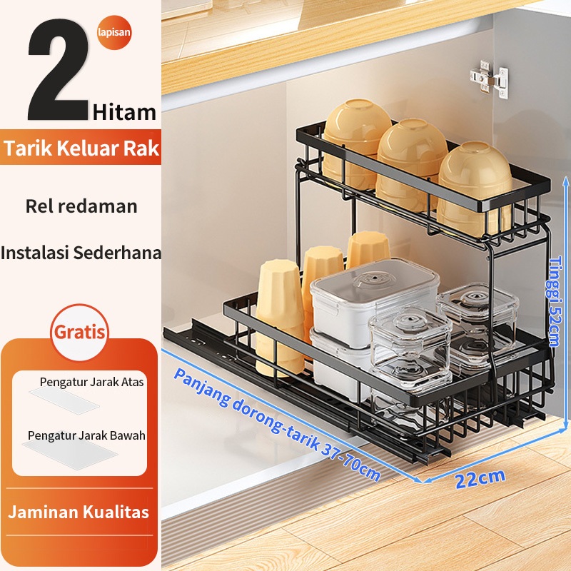 Jual Rak Dapur Bawah Wastafel Kitchen Rack Rak Kabinet Lemari Dapur