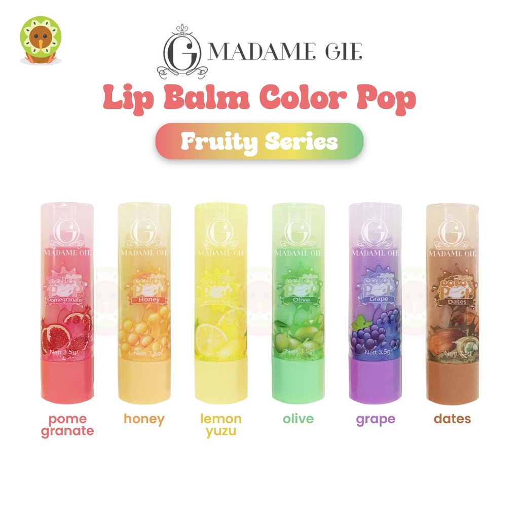 Jual MADAME GIE COLOR POP LIP BALM FRUITY SERIES Shopee Indonesia