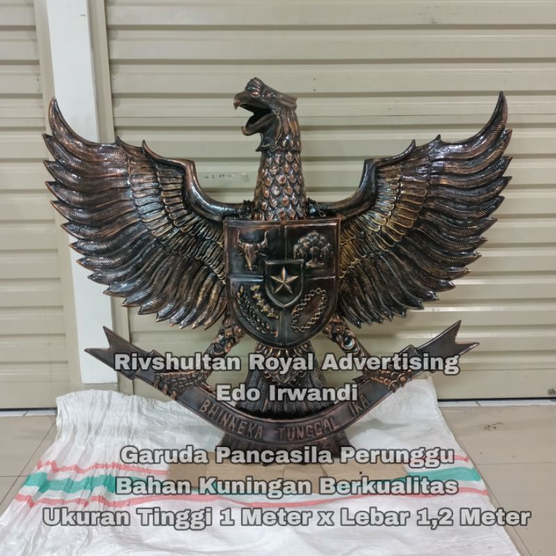 Jual Patung Garuda Pancasila Perunggu Bahan Kuningan Ukuran Meter