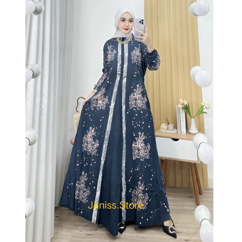 Jual Gamis Rayon Twill Ori Premium Malaman Gamis Jumbo Ld Shopee