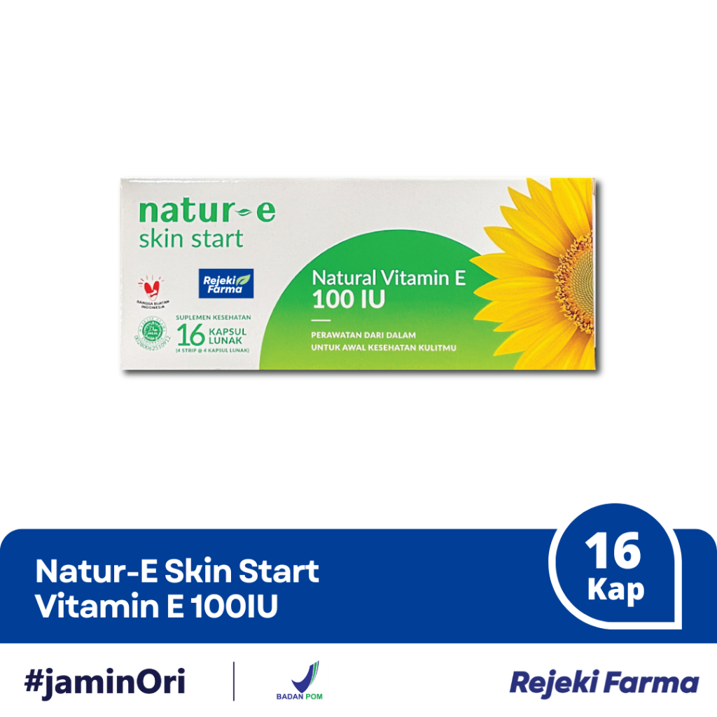 Jual Natur E Skin Start Vitamin E 100 IU Isi 16 Kapsul Lunak NaturE