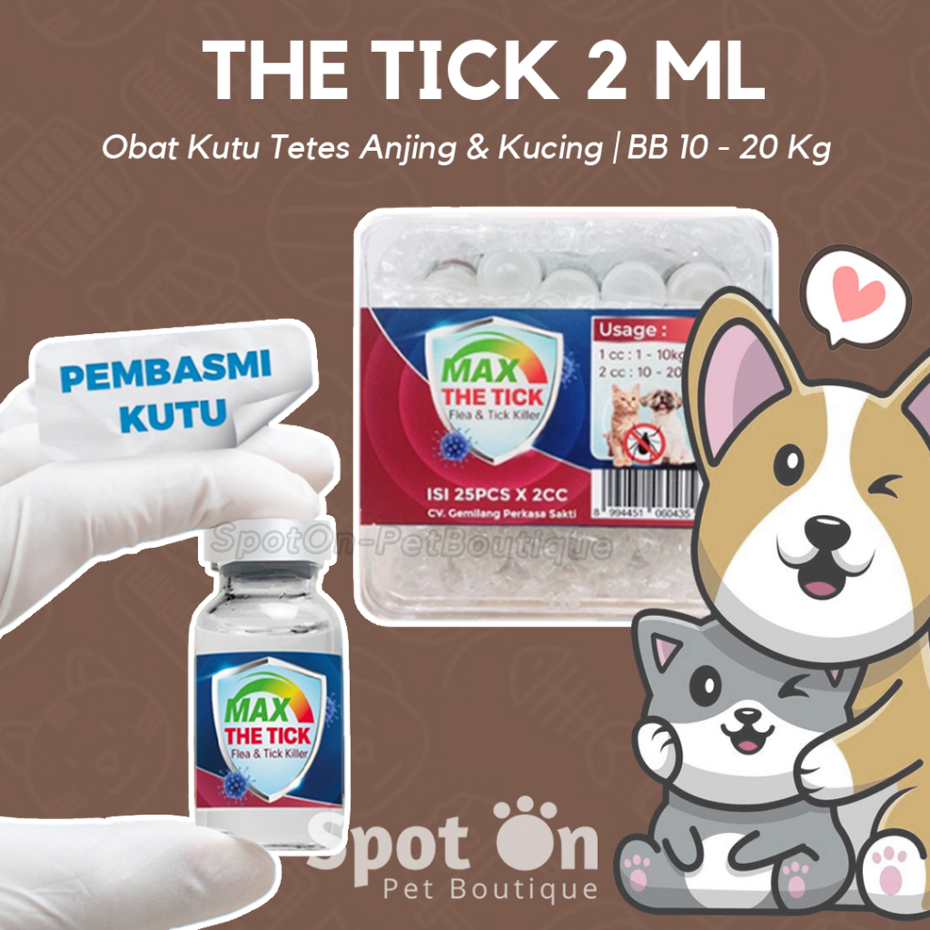 Jual Obat Kutu The Tick Ml Obat Anti Kutu Tetes Hewan Kucing