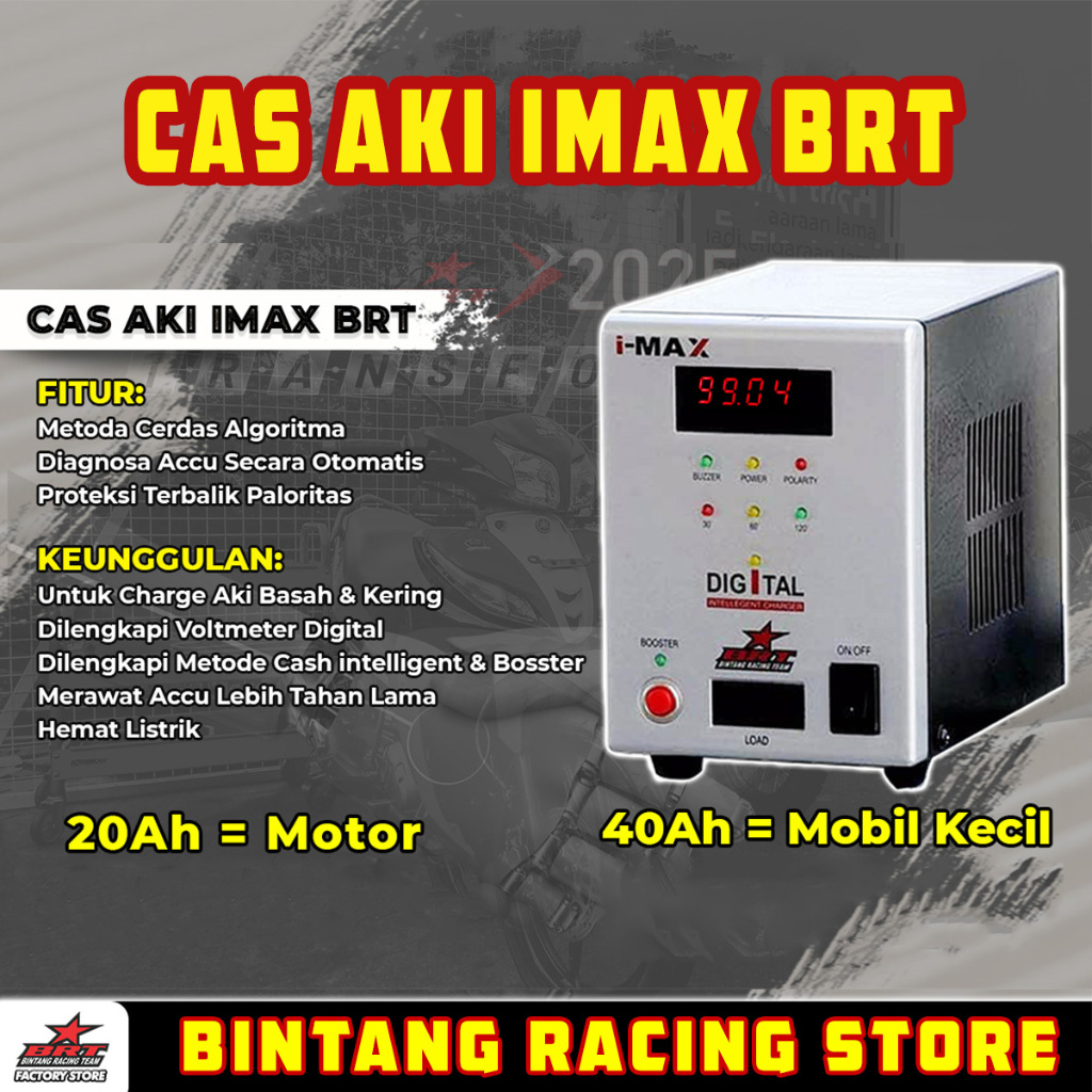 Jual Smart Charger Digital 20 Ampere Cas Aki BRT Imax Shopee Indonesia