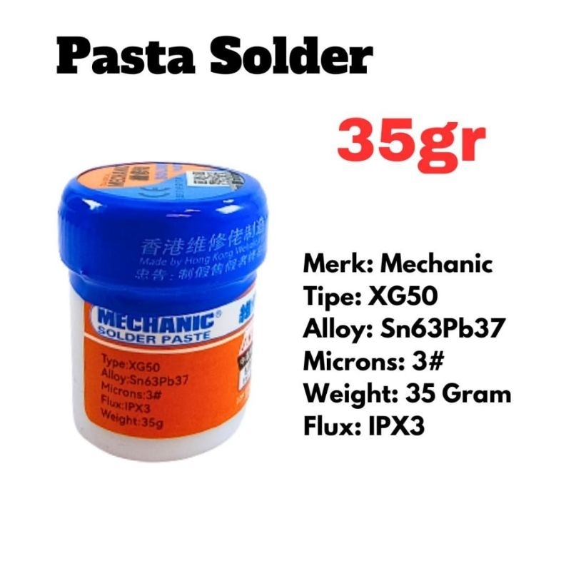 Jual TIMAH CAIR MEKANIK PASTE SOLDER MECHANIC TIMAH PASTE SOLDER 30GR