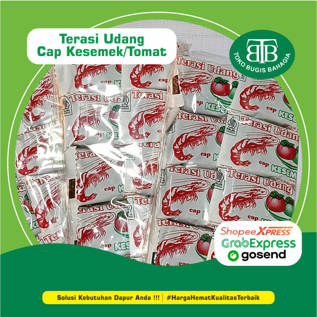 Jual Terasi Udang Cap Tomat Isi 10 Bungkus Murah Makassar Shopee