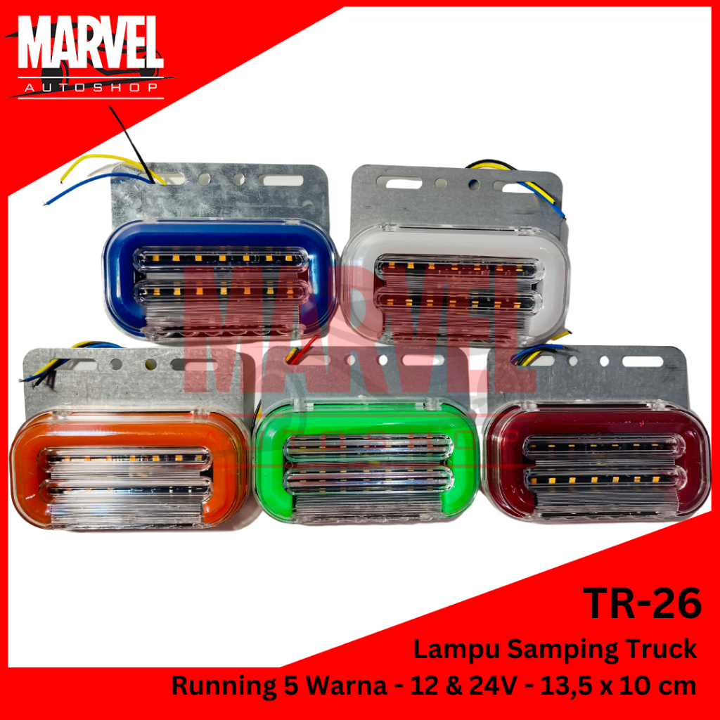 Jual Lampu Led Running Samping Bak Truck Truk Oval V V Volt