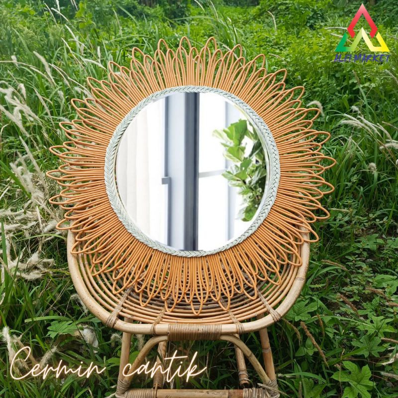 Jual Alfi Kaca Rotan Model Baru Cermin Cantik Aesthetic Mirror