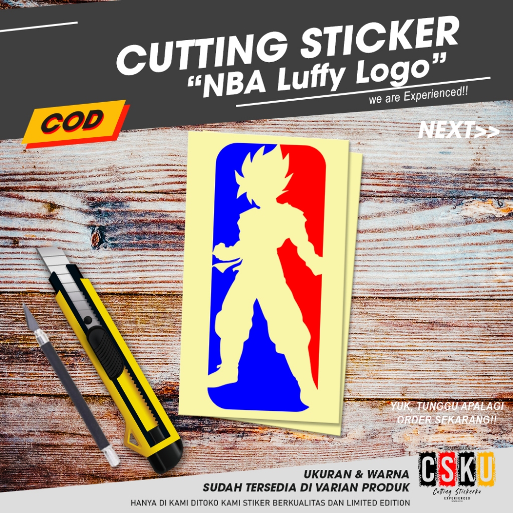 Jual Cutting Sticker NBA Goku Dragon Ball Logo Variasi Motor Mobil