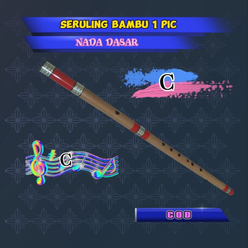 Jual Seruling Dangdut Bambu Pc Nada C Fleat Tuner Keyboard Shopee