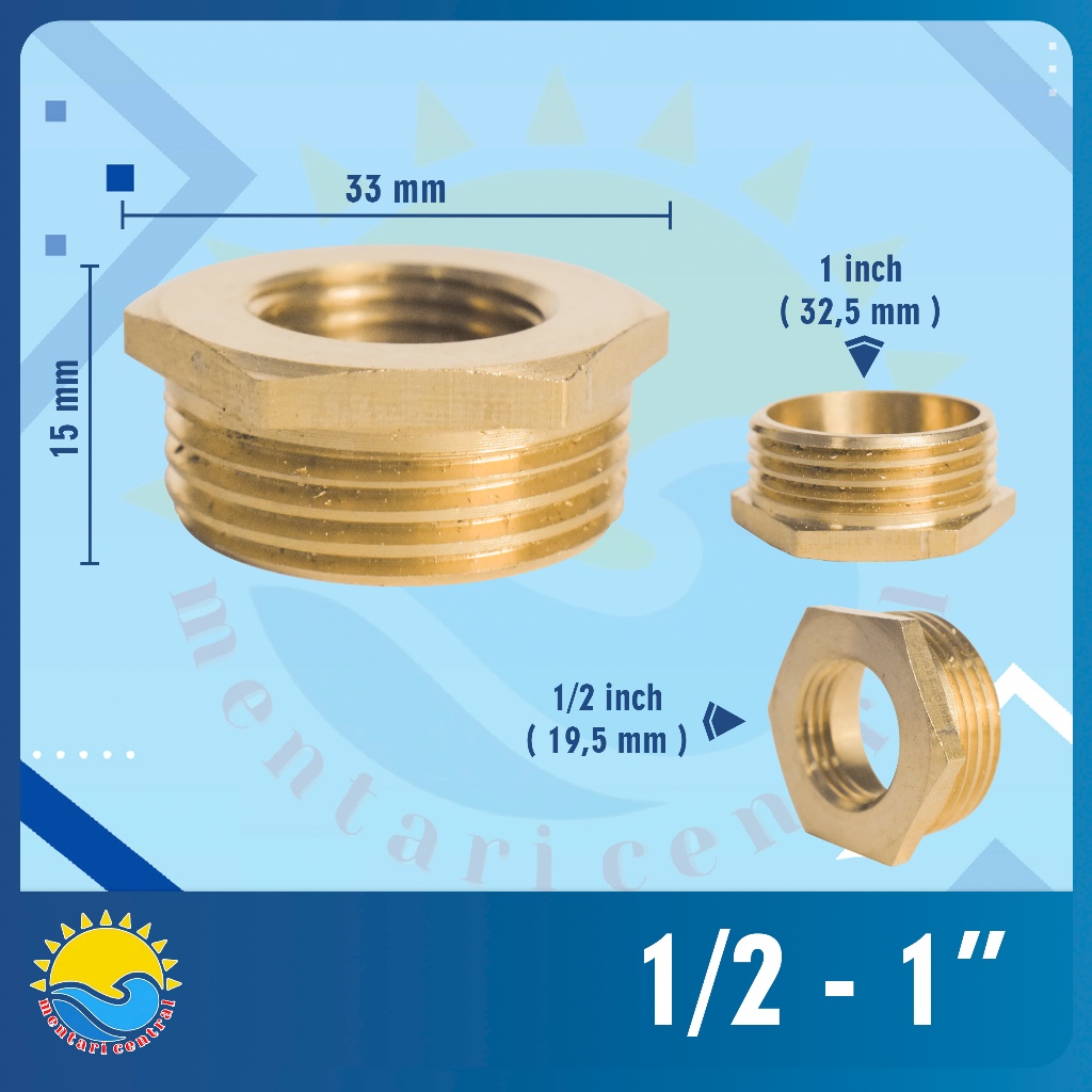 Jual Vlok Ring Vlock Sock Reducer Bushing Nepel Kuningan Semua