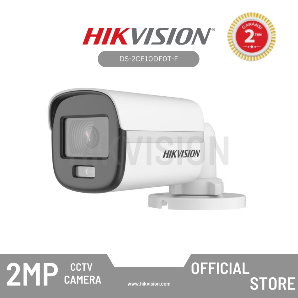 Jual HIKVISION DS 2CE10DF0T F Camera Analog CCTV 2 MP ColorVu Fixed