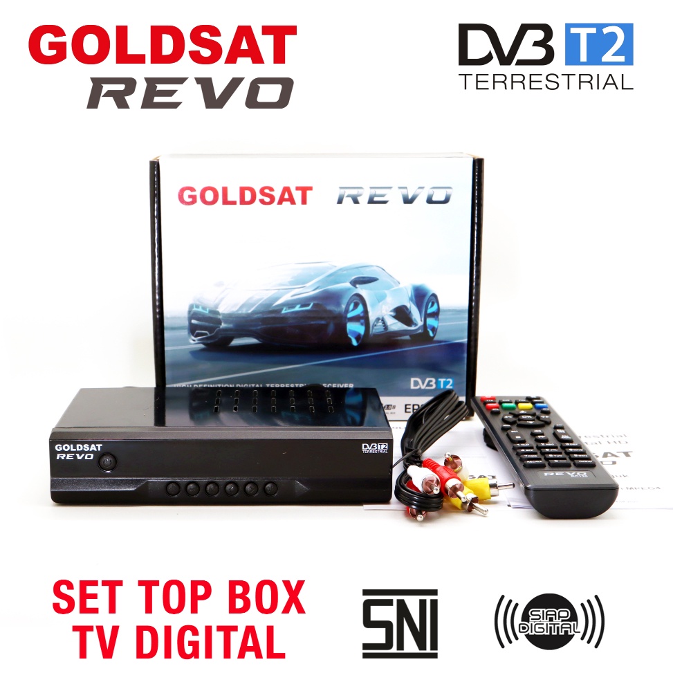 Jual PB Set Top Box TV Digital Goldsat Revo DVB T2 Receiver STB