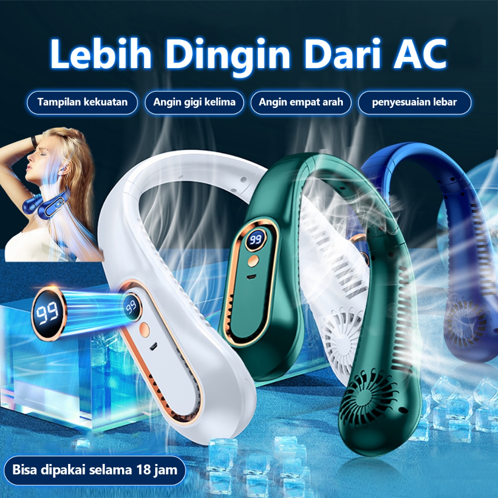 Jual Kipas Angin Gantung Leher Portable Mah Speed Wind Led