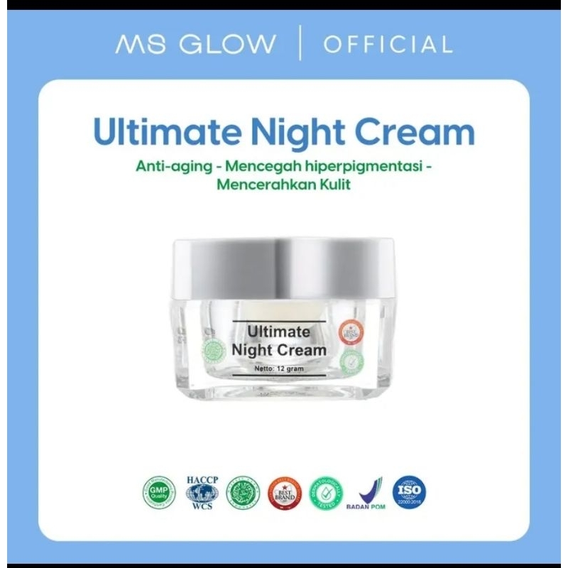 Jual Ms Glow Night Cream Ultimate Ecer Krim Malam Untuk Flek Noda