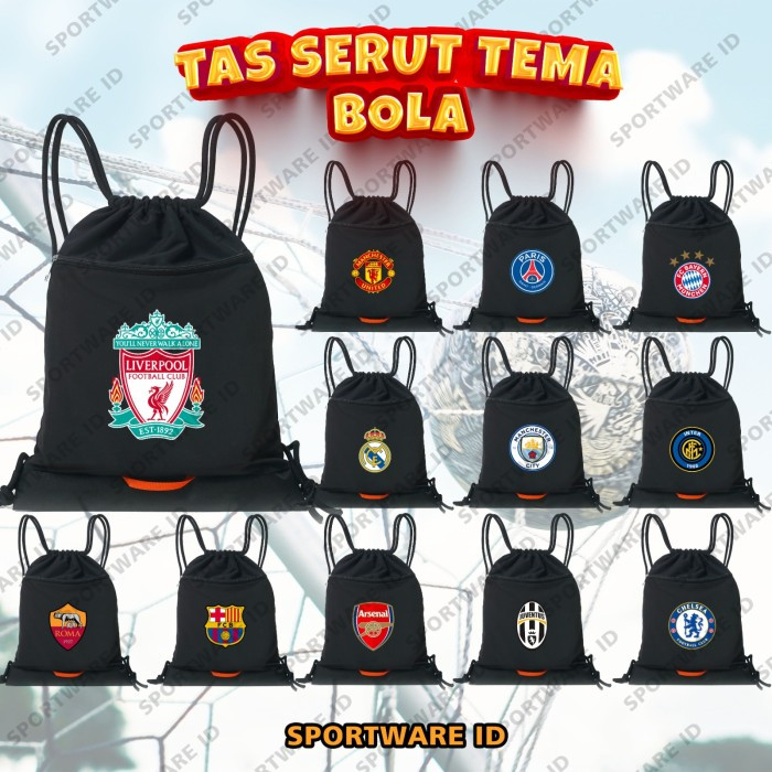 Jual Tas Serut String Bag Tas Olahraga Premium Ransel Tas Pria Tas Bola