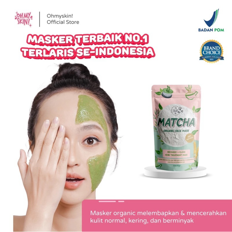 Jual Ready Masker Wajah Premium Oat Bubuk Ohmyskin Matcha Choco Milk