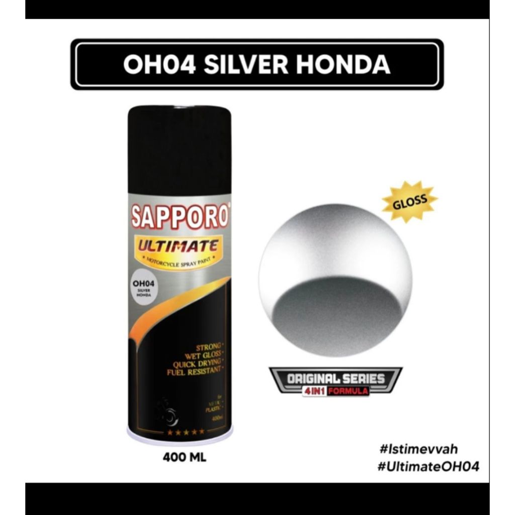 Jual Sapporo Ultimate Oh Silver Honda Original Cat Aerosol