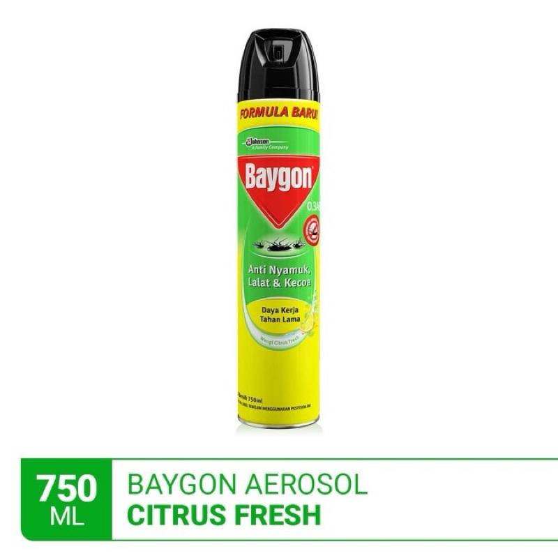 Jual Baygon Aerosol Anti Nyamuk Kecoa Natural Orange Citrus Fresh