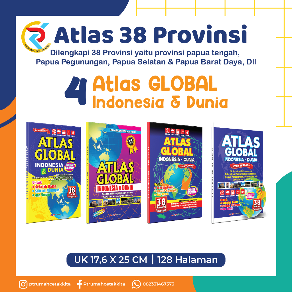 Jual Atlas Global Indonesia Dunia Provinsi Shopee Indonesia