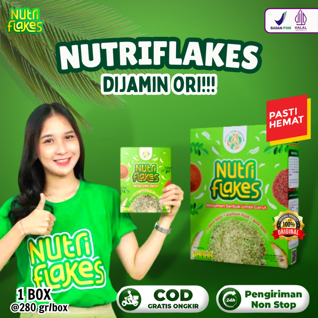 Jual Nutriflakes 100 Alami Minuman Umbi Garut Sehat Solusi Asam