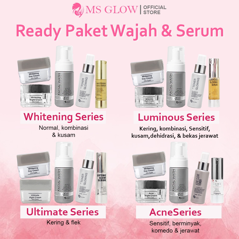 Jual Paket Wajah Whitening Luminous Acne Ultimate White Cell Dna Ms