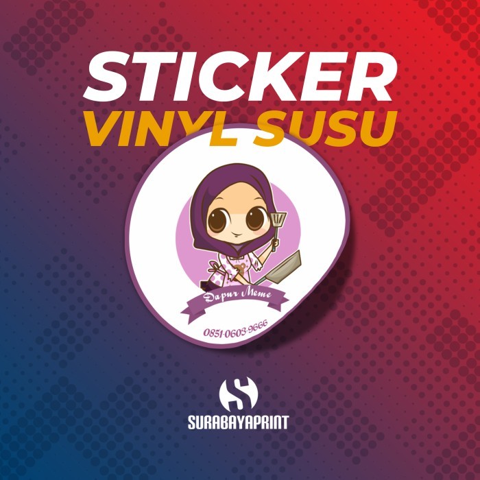 Jual Cetak Sticker A3 Vynil Anti Air Murah Vinyl Susu Vinyl