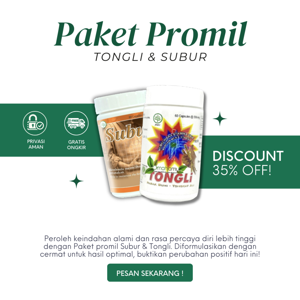 Jual SUBUR TONGLI Paket Promil Suami Istri Vitamin Kesuburan Kandungan