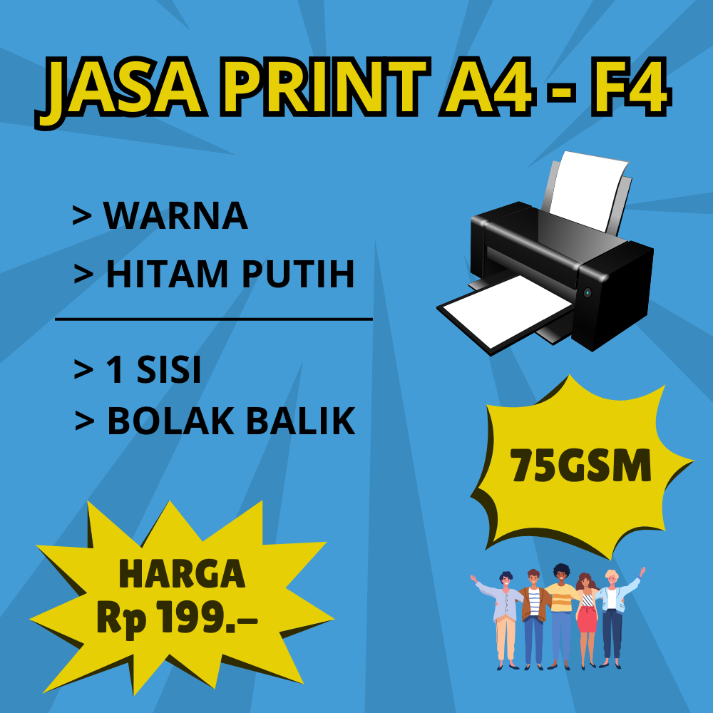 Jual Print Dokumen Cetak Dokumen Makalah Proposal Hitam Putih Warna A