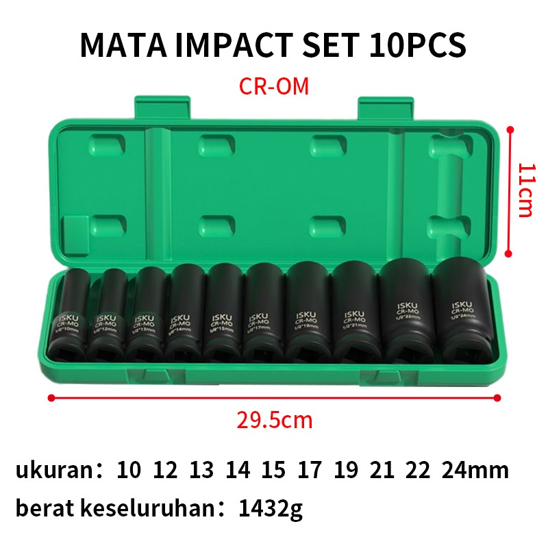 Jual Isku Kunci Socket Extention Impact Pcs Bahan Cr Mo Panjang Mata