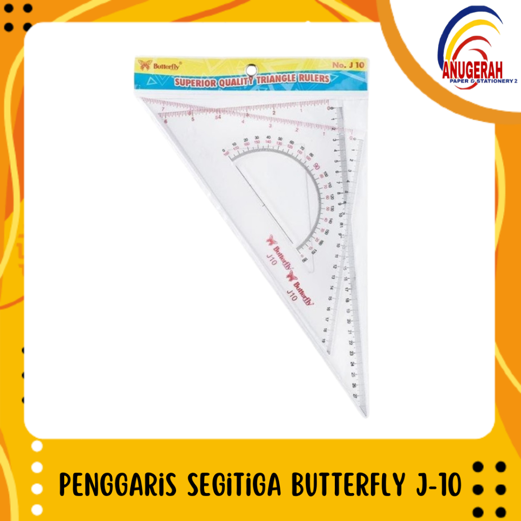 Jual PENGGARIS SEGITIGA BUTTERFLY CLASSIC J 10 PCS Shopee Indonesia