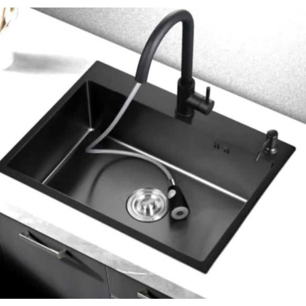 Jual Kitchen Sink Minimalis 5040 Black Valpra Shopee Indonesia