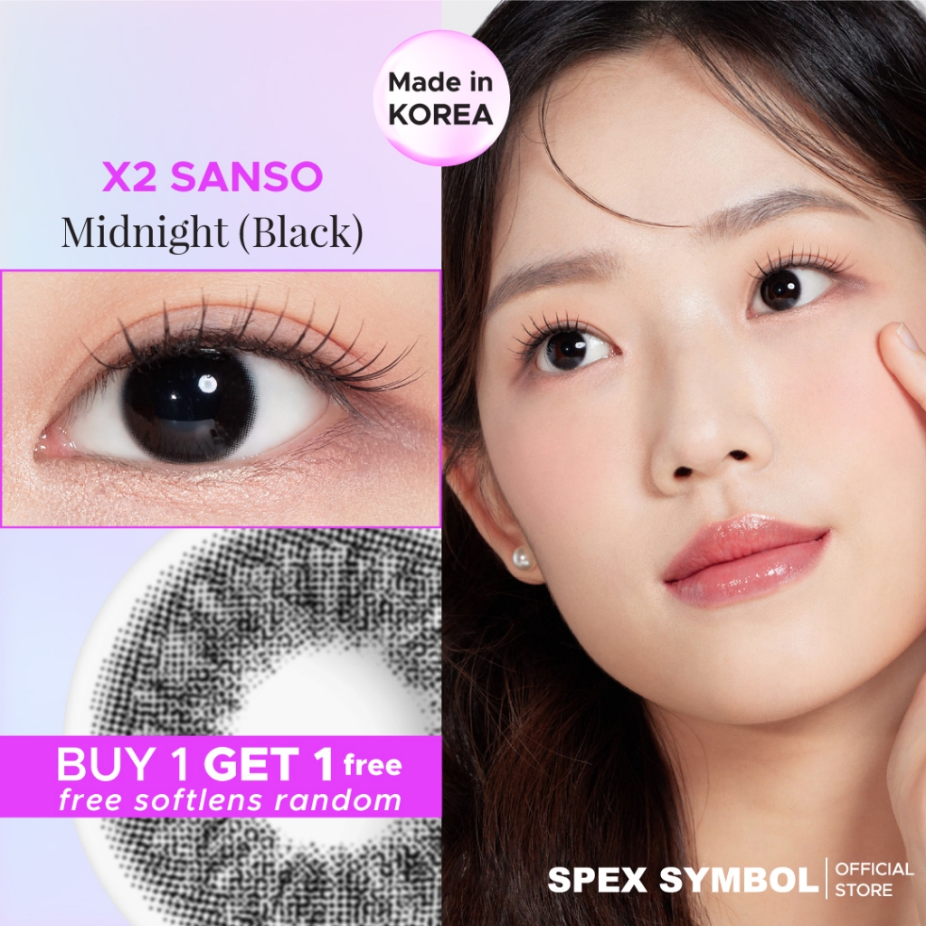 Jual Spex Symbol New X Sanso Softlens Varian Midnight Black Shopee