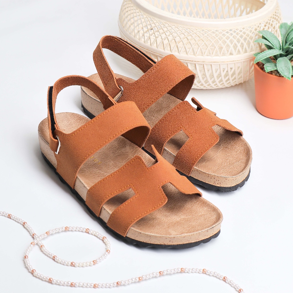 Jual Amazeus Skye Sandal Sendal Tali Wanita Selop Birken Footbed