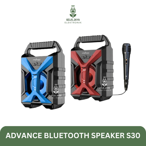 Jual SPEAKER PORTABLE ADVANCE BLUETHOOTH S 30 FREE MIC MICROPHONE