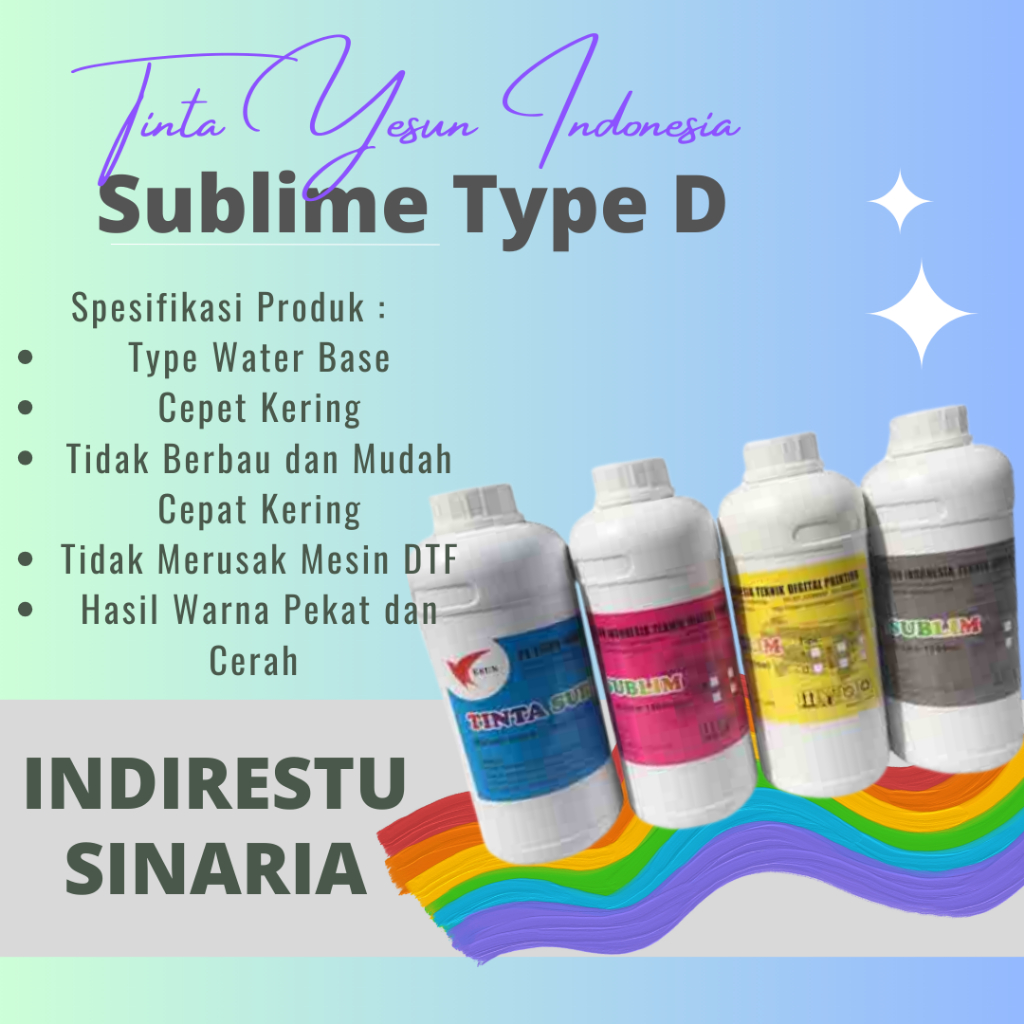 Jual Tinta Sublim Tinta Sublimasi Tinta Textile Yesun Type D