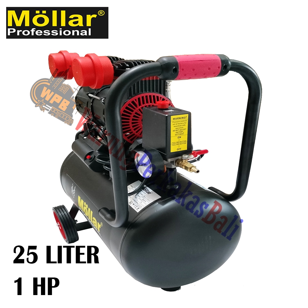 Jual MOLLAR 25 Liter 1 HP Kompresor Listrik Oiless Tanpa Oli MLR AC