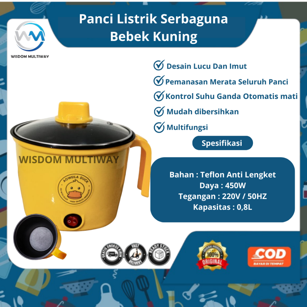 Jual Panci Listrik Serbaguna Hemat Listrik 450 Wat Anti Lengket