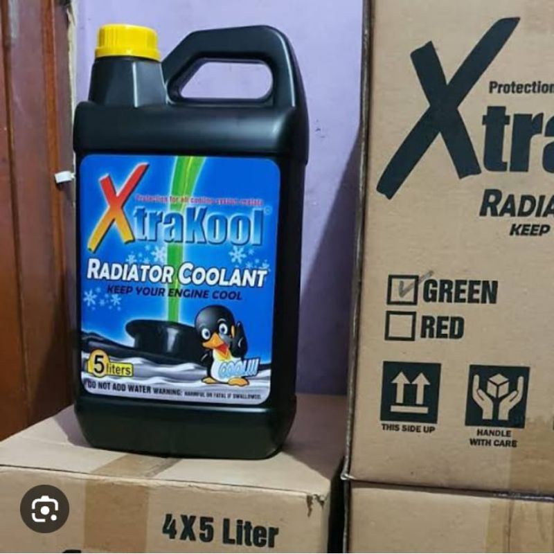 Jual Air Radiator Xtrakool Radiator Coolant Warna Hijau 5 L Original