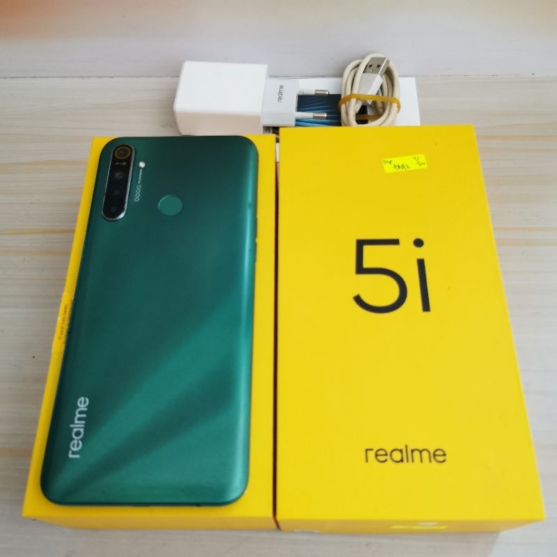 Jual Realme 5i Ram 4GB 64GB Hijau Bekas Fullset Garansi Resmi