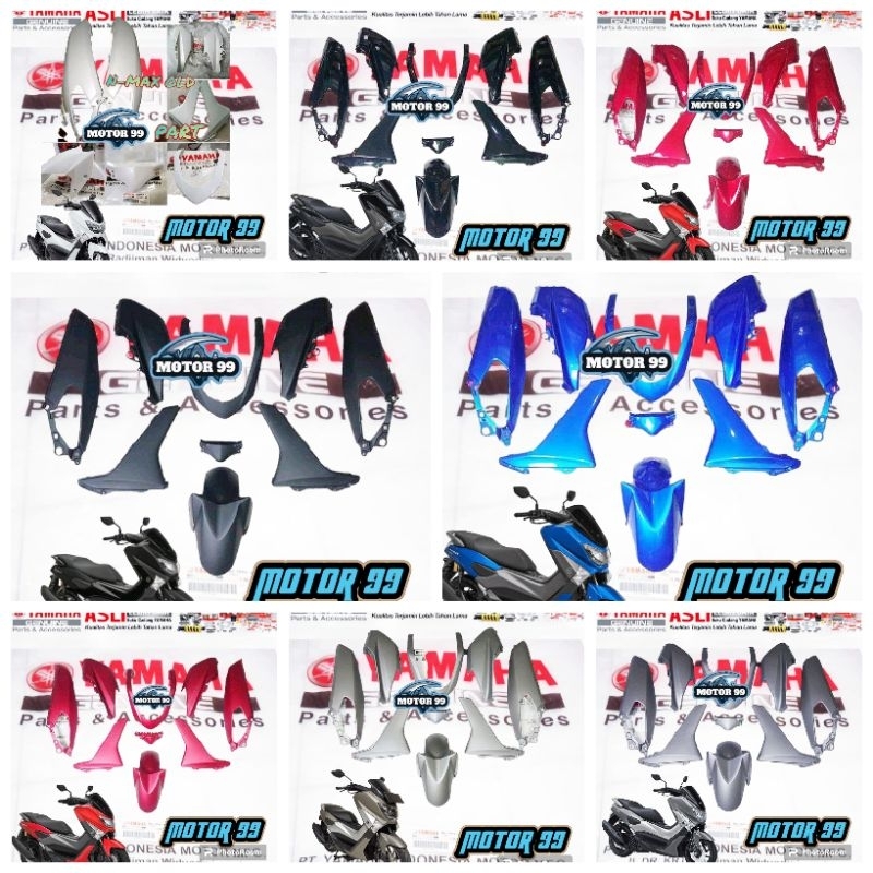 Jual Cover Body Halus Set Nmax Old 2015 2019 Hitam Merah Biru Putih Abu