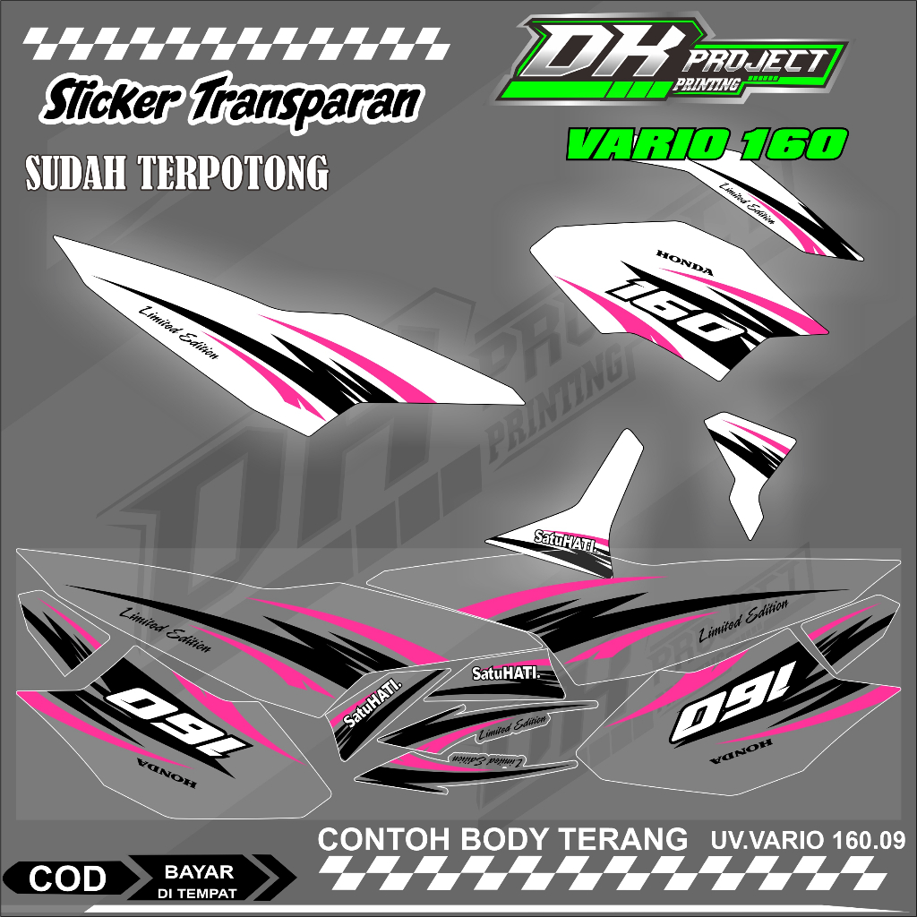 Jual Vario Stiker Striping Transparan Premium Motor Keren Lis