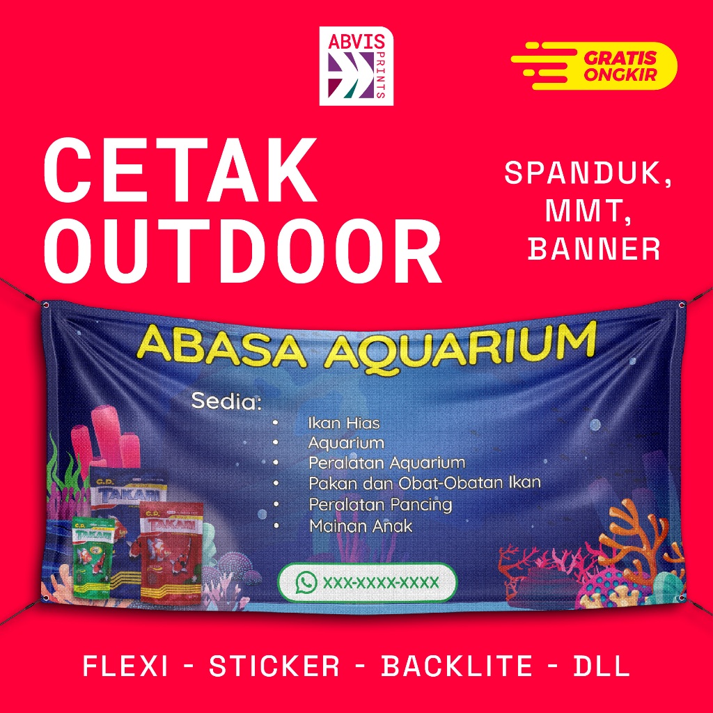 Jual Cetak Spanduk MMT Outdoor Murah Cepat UMKM Desain BACA DESKRIPSI