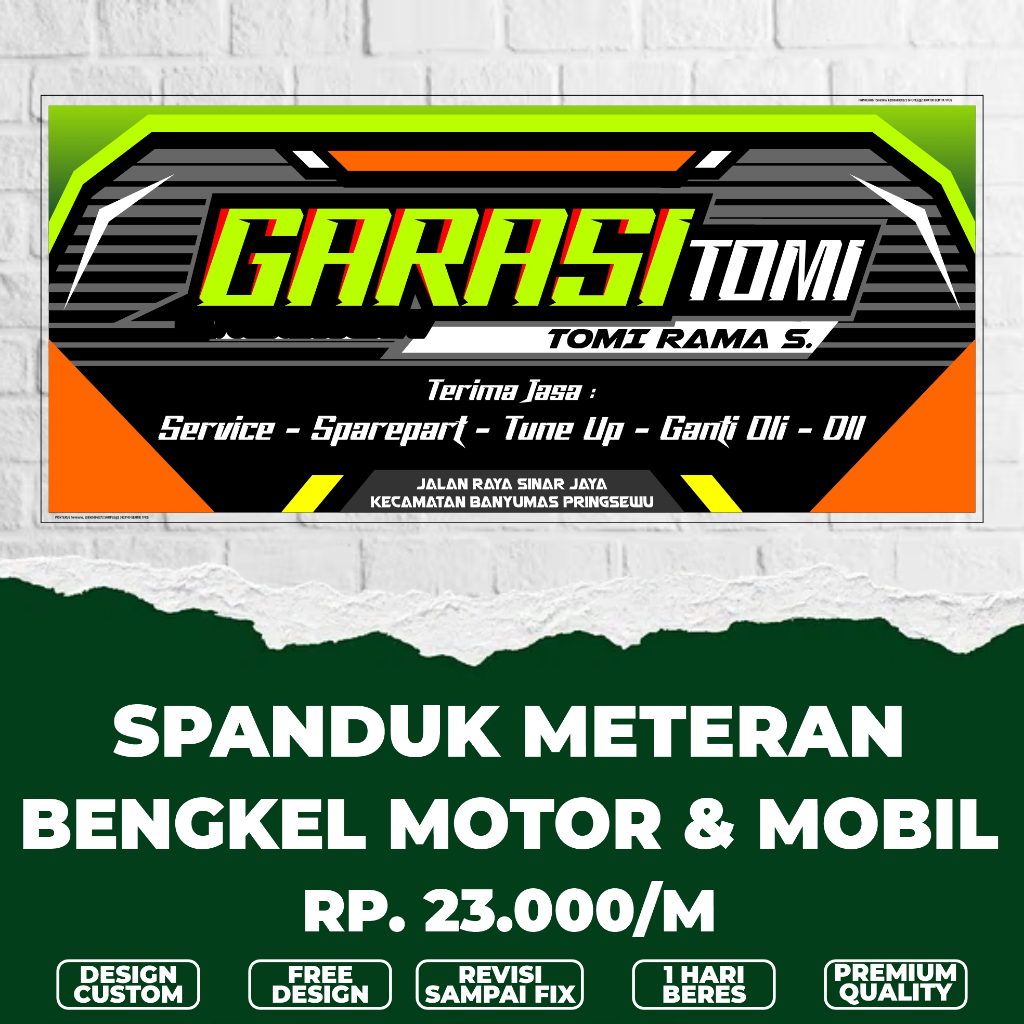 Jual Spanduk Bengkel Motor Dan Mobil Banner Bengkel Dan Mobil