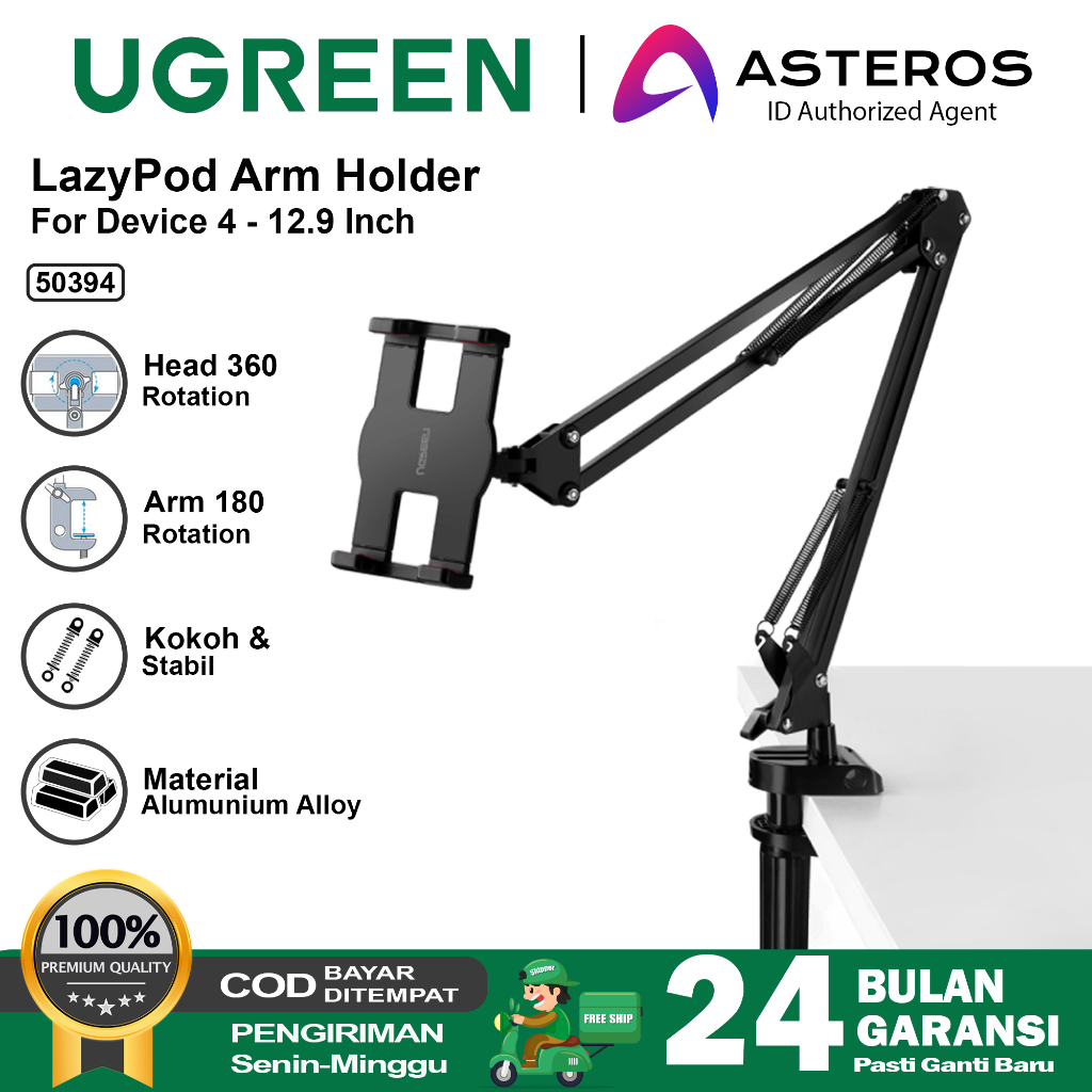 Jual UGREEN Lazypod Stand Holder Penjepit Dudukan Handphone Tablet