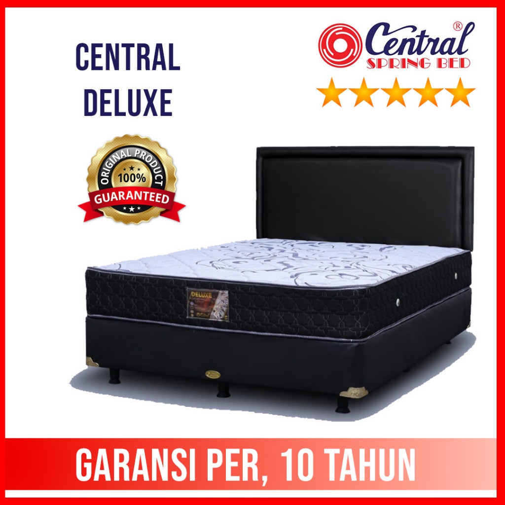 Jual Kasur Springbed CENTRAL Deluxe Matras Spring Bed Deluxe Full Set